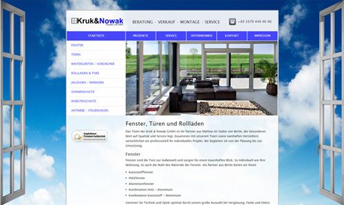 Website-Erstellung für die Kruk & Nowak Gmbh