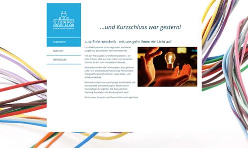 Website-Erstellung für Lutz-Elektro