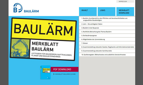 Website-Erstellung Baulärmportal