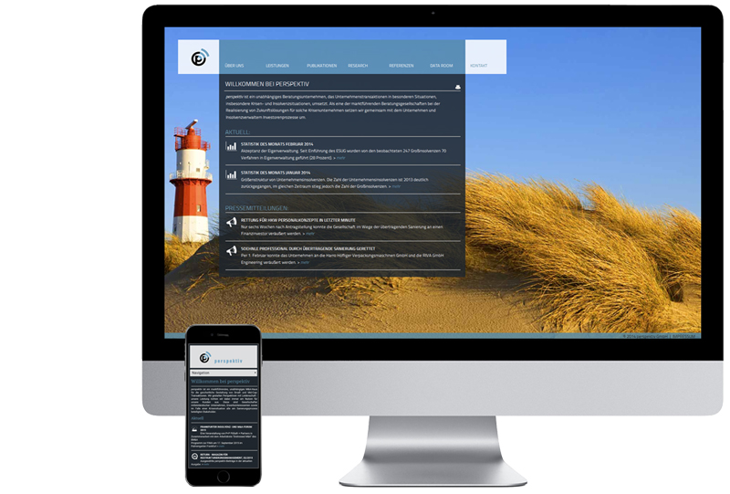 Referenz für die Website der perspektiv GmbH