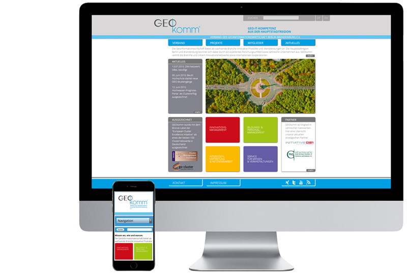 Referenz für die Website von GEOkomm