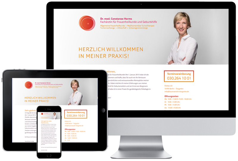 Referenz für die Website von Dr. Constanze Harms