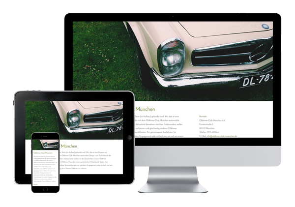 Referenz für die Website des Oldtimer-Club München 