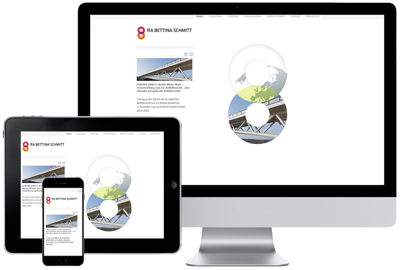 Referenz für die Website der Rechtsanwältin Bettina Schmitt