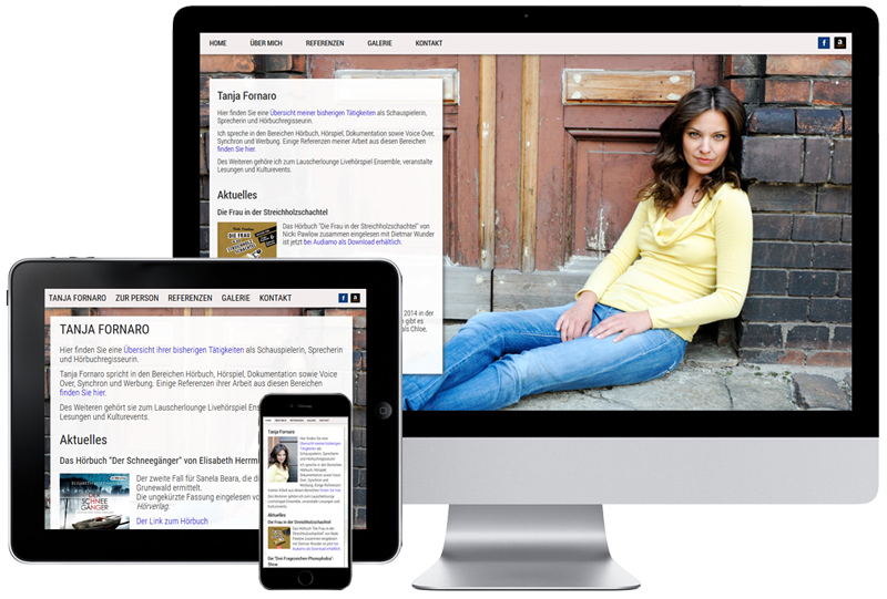 Referenz für die Website von Tanja Fornaro